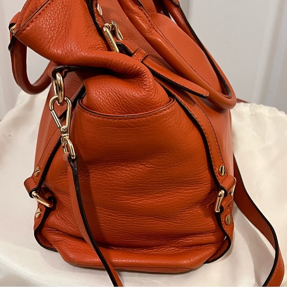 Michael Kors Orange Leather Large 2-in-1 Crossbody Purse/Tote - Picture 5 of 9